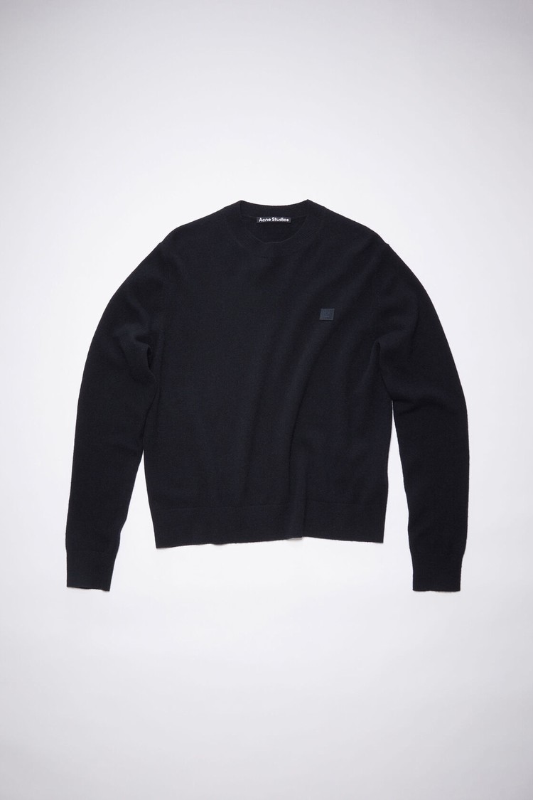 Black Acne Studios Crew Neck Women's Knitwear | BRUZ-54832