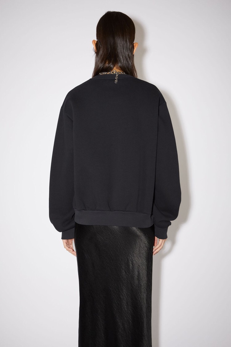 Black Acne Studios Crew Neck Women's Sweatshirts | GCZR-46583