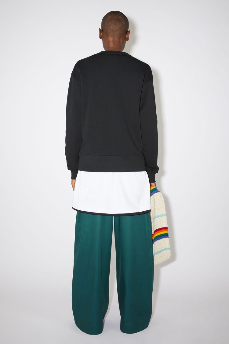 Black Acne Studios Crew Neck Women's Sweatshirts | JKCP-50193