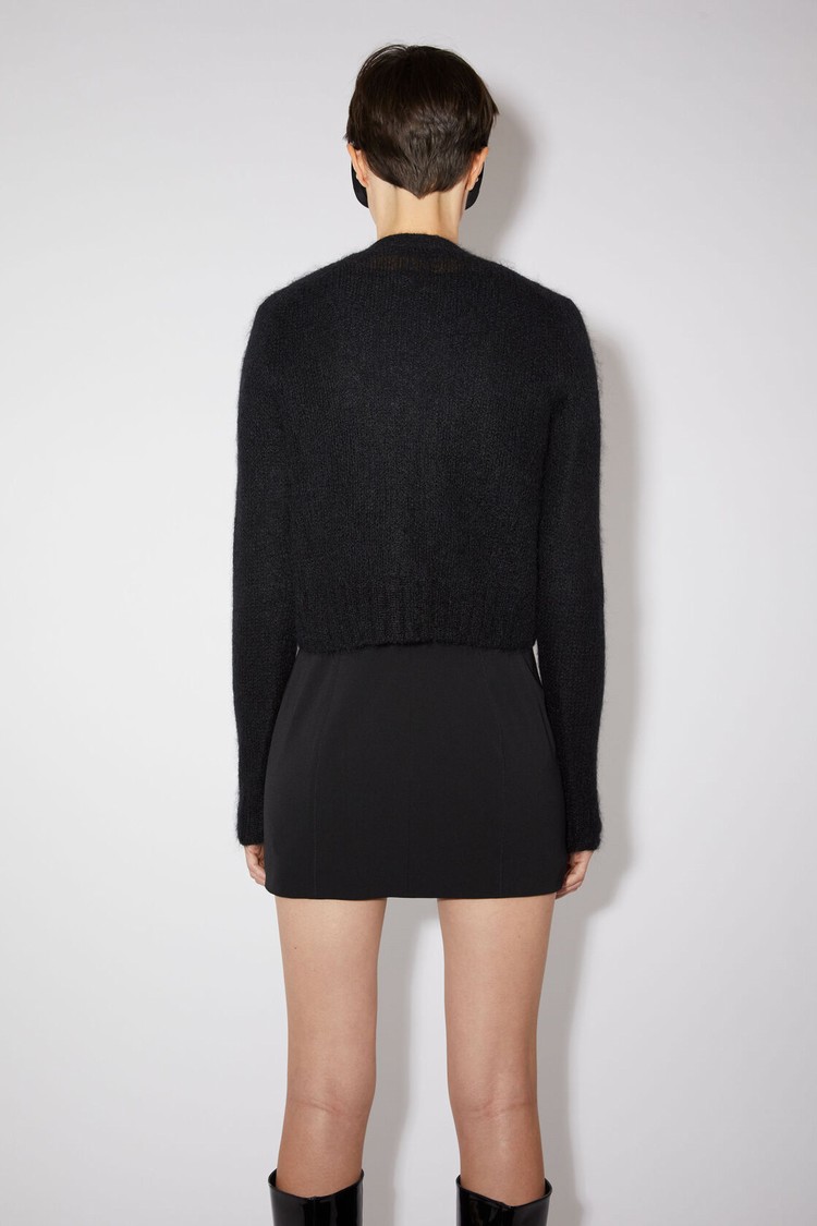 Black Acne Studios Cropped Women's Cardigan | VFRO-60154