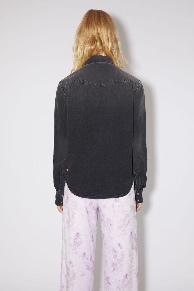 Black Acne Studios Denim Button-up Women's Shirts | XEYU-40852