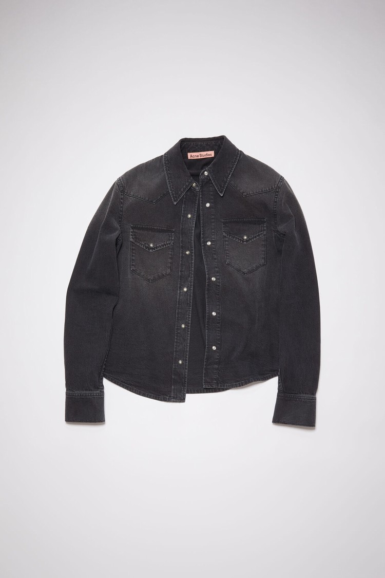 Black Acne Studios Denim Button-up Women's Shirts | XEYU-40852