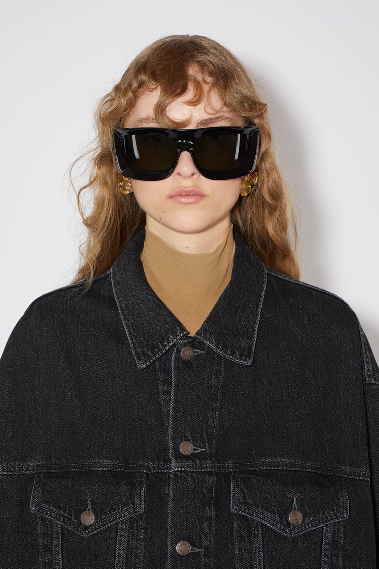 Black Acne Studios Denim Women's Jackets | GLMI-15036