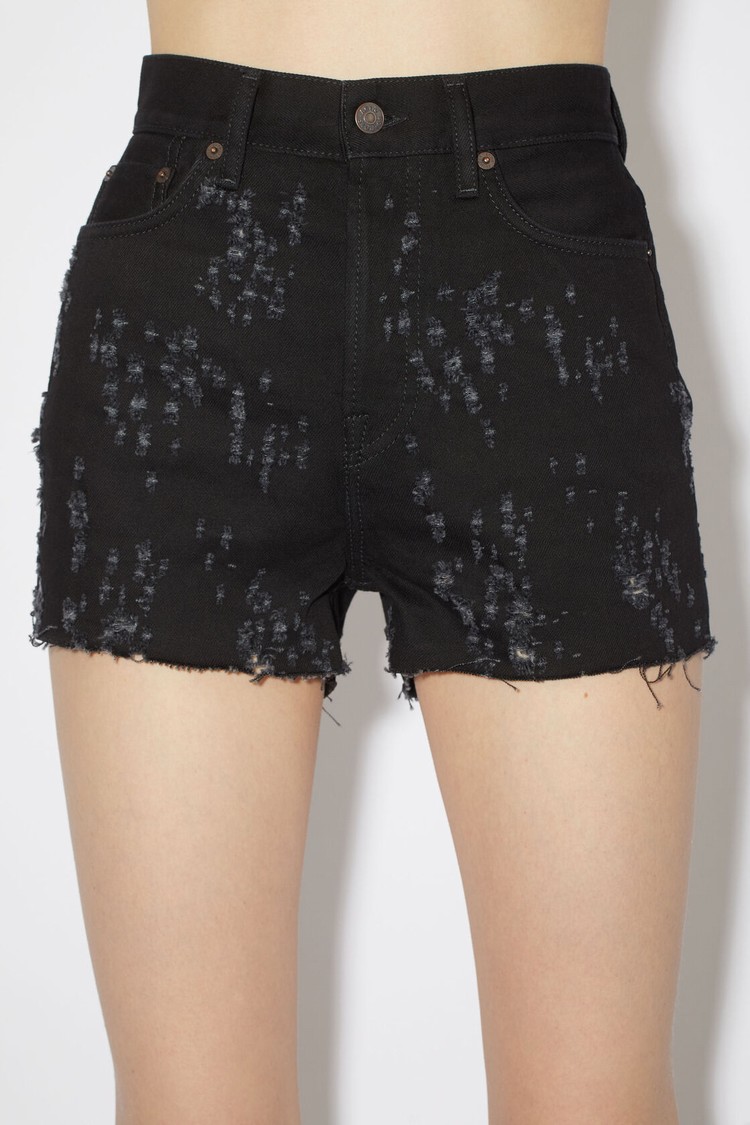 Black Acne Studios Distressed Denim Women's Shorts | XQON-16437