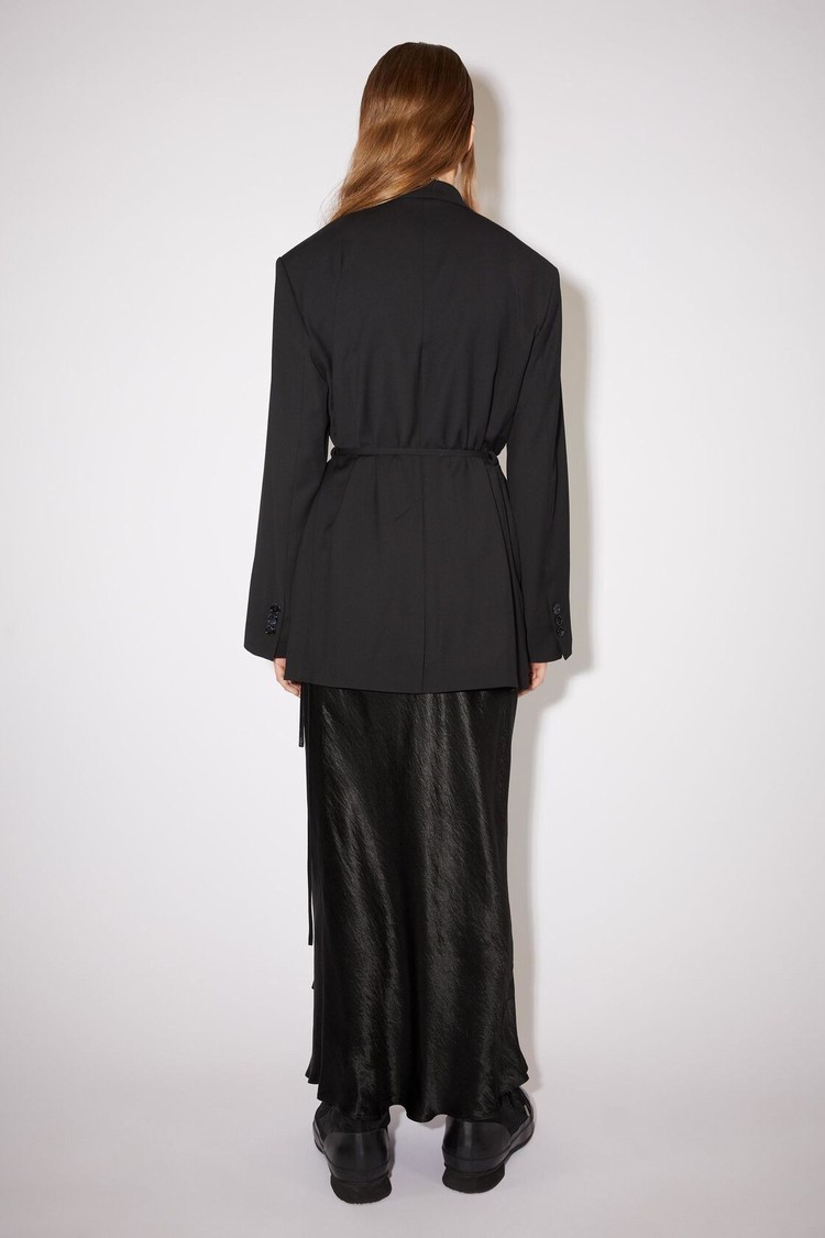 Black Acne Studios Double Breasted Women's Suits | QWRA-82394