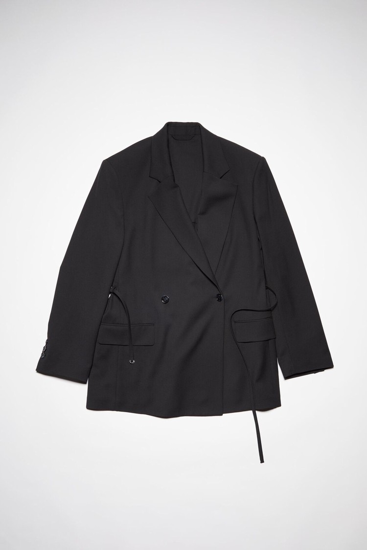 Black Acne Studios Double Breasted Women's Suits | QWRA-82394