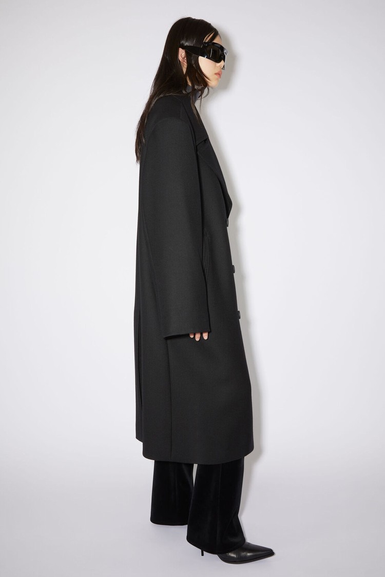 Black Acne Studios Double-breasted Women's Coats | GEYM-73908