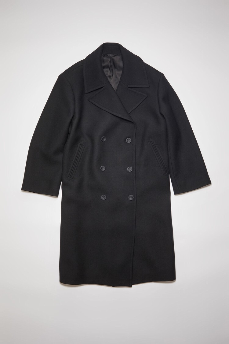 Black Acne Studios Double-breasted Women's Coats | GEYM-73908