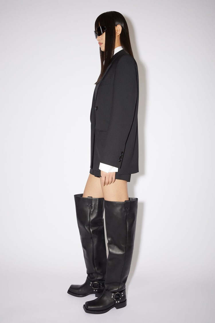 Black Acne Studios Double-breasted Women's Jackets | SVUR-78063