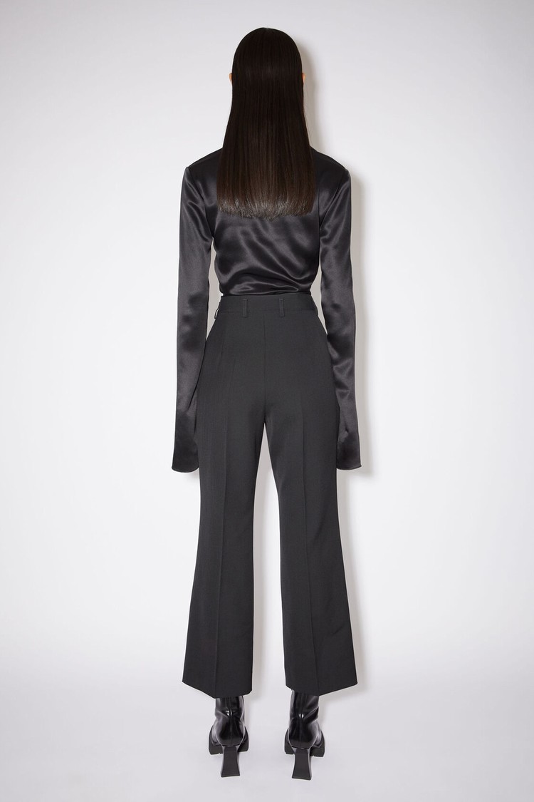 Black Acne Studios Flared Women's Trousers | QBAU-12705