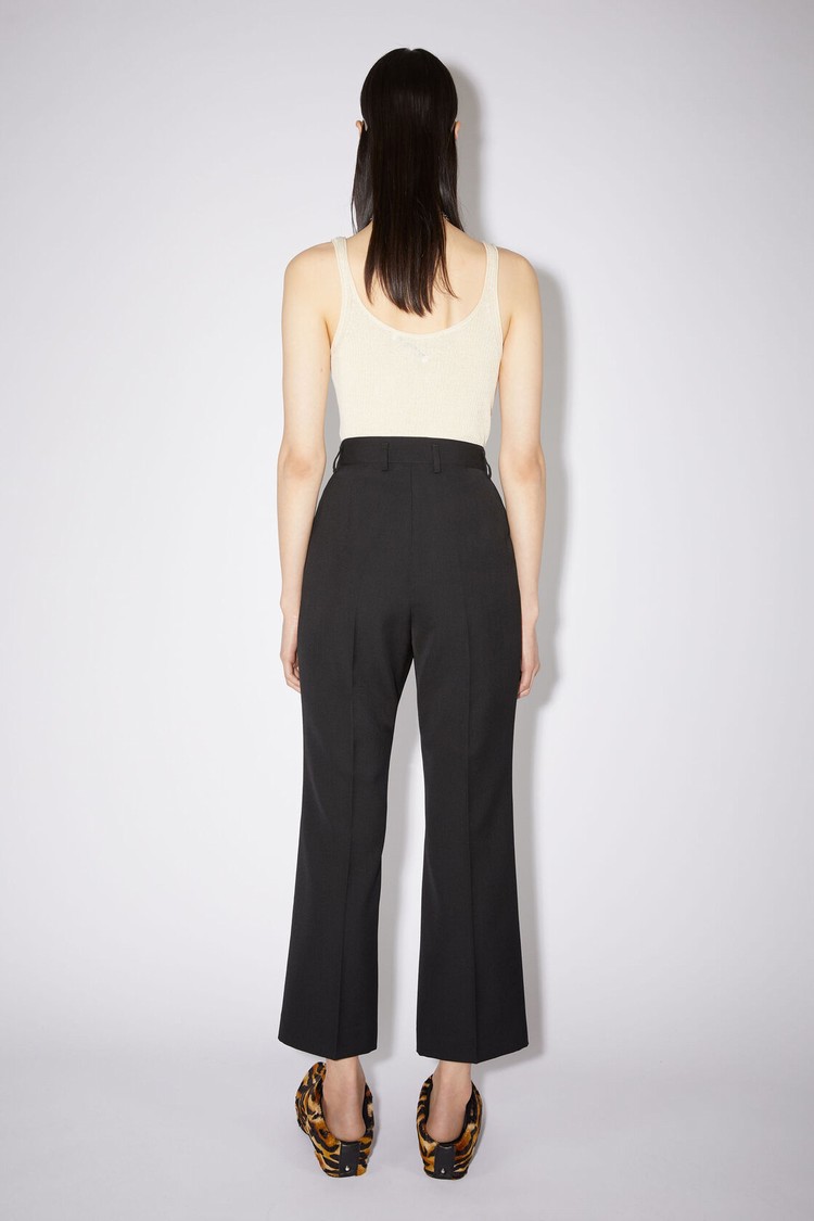 Black Acne Studios Flared Wool-blend Women's Trousers | VDBA-24537