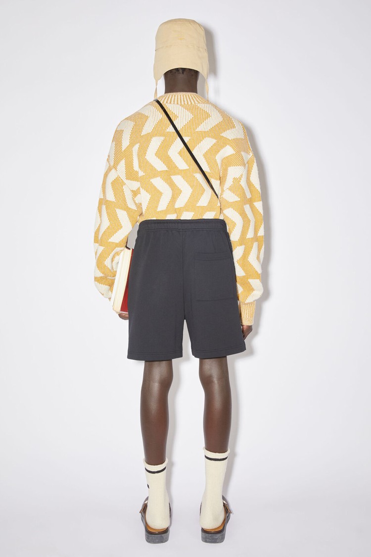 Black Acne Studios Fleece Men's Shorts | BPXW-42031