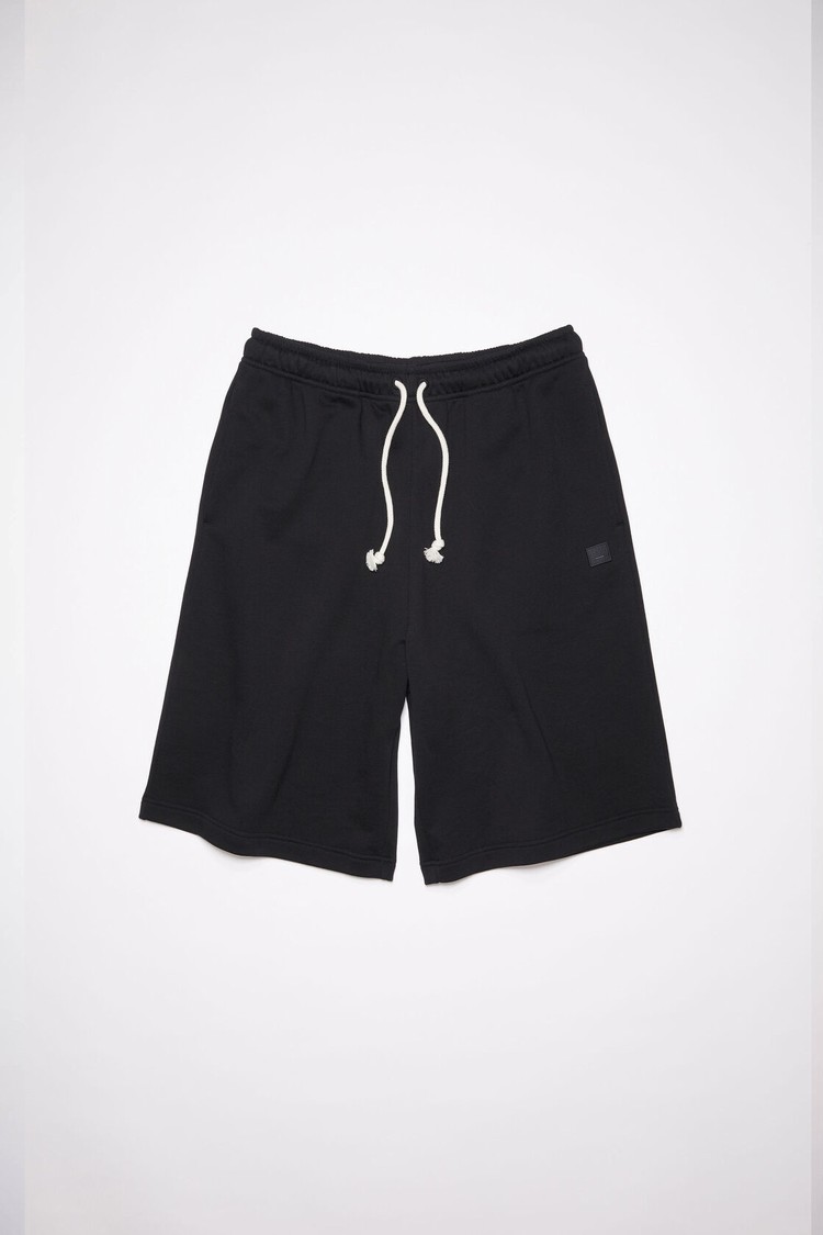 Black Acne Studios Fleece Sweat Men's Shorts | UVWB-60189