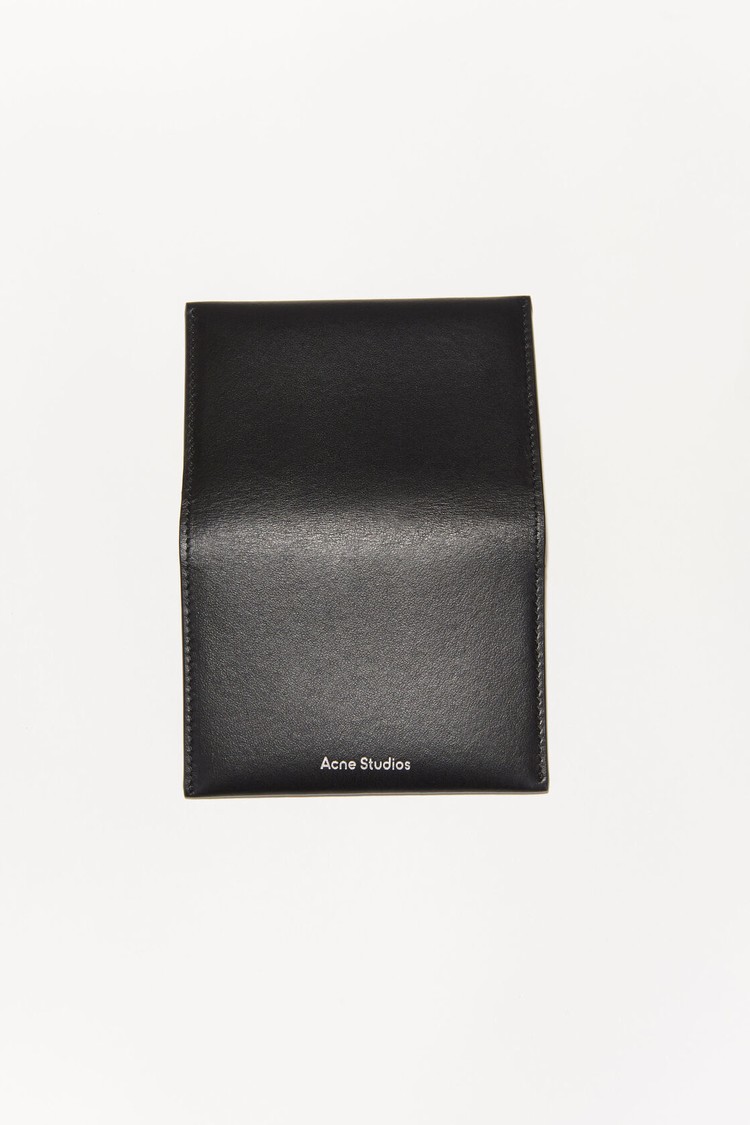 Black Acne Studios Folded Card Holder Card Case | PQJV-05396