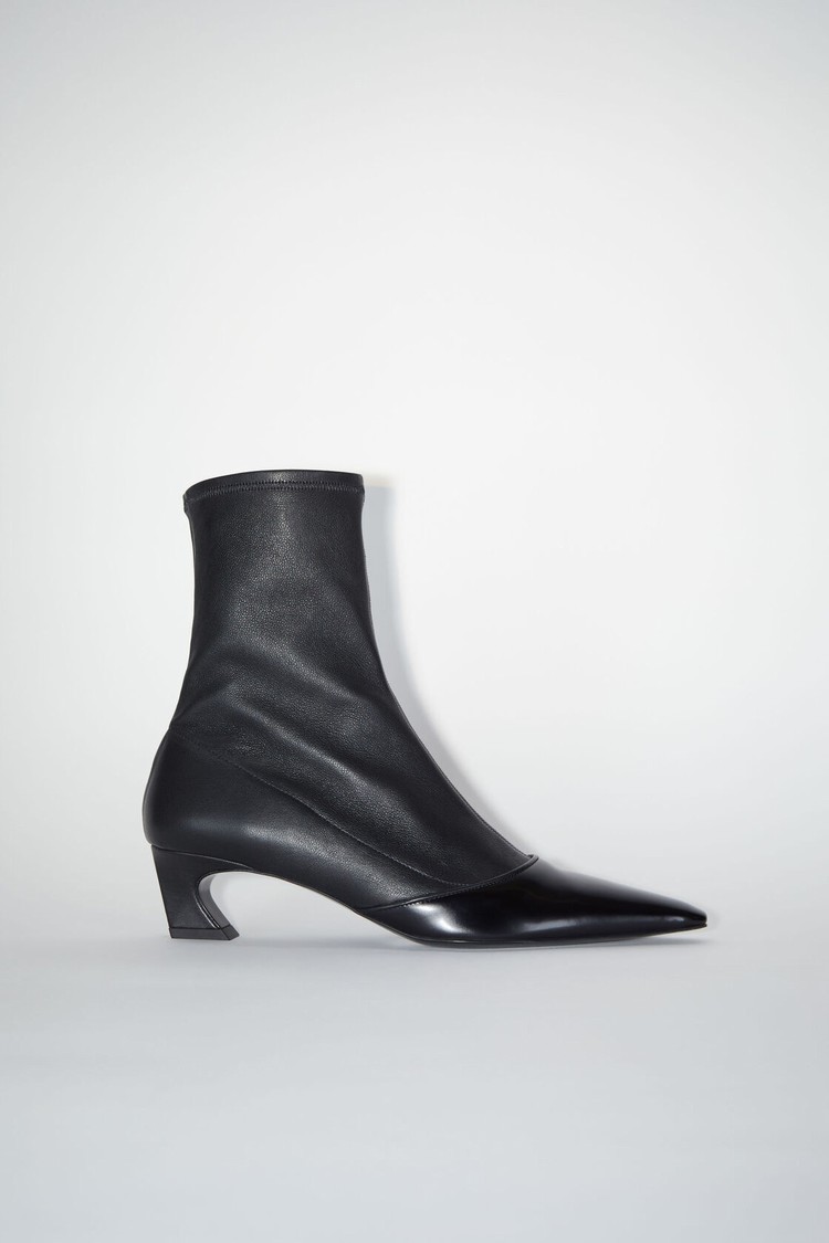 Black Acne Studios Heeled Women\'s Ankle Boots | TOMQ-97012