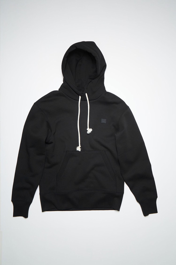 Black Acne Studios Hooded Men's Hoodie | UIOR-64021