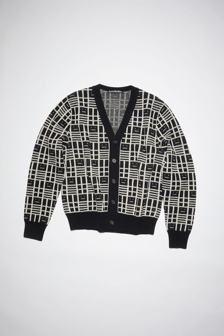 Black Acne Studios Knit Men's Cardigan | HCAF-31728