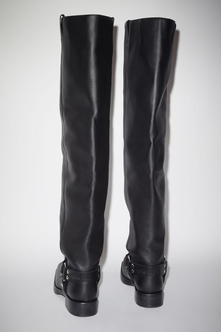 Black Acne Studios Leather High Women's Boots | AFYH-40568