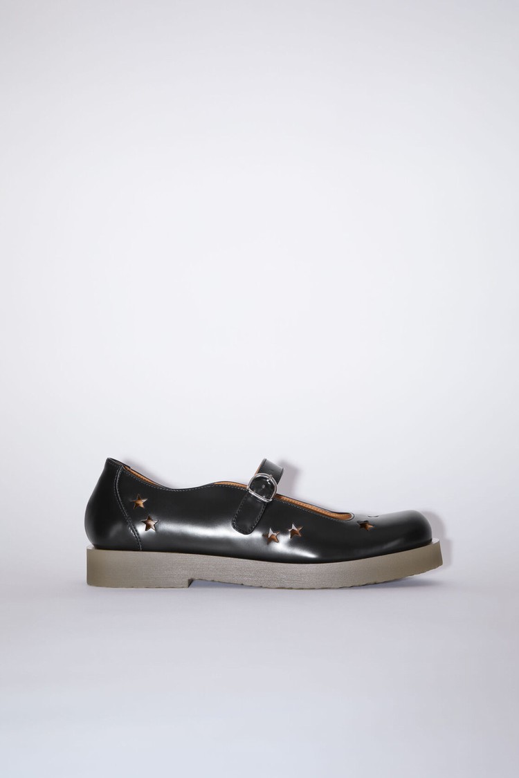 Black Acne Studios Leather Mary Jane Women\'s Pumps | OISH-06781