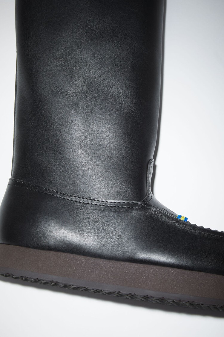 Black Acne Studios Leather Men's Boots | QNUV-63974