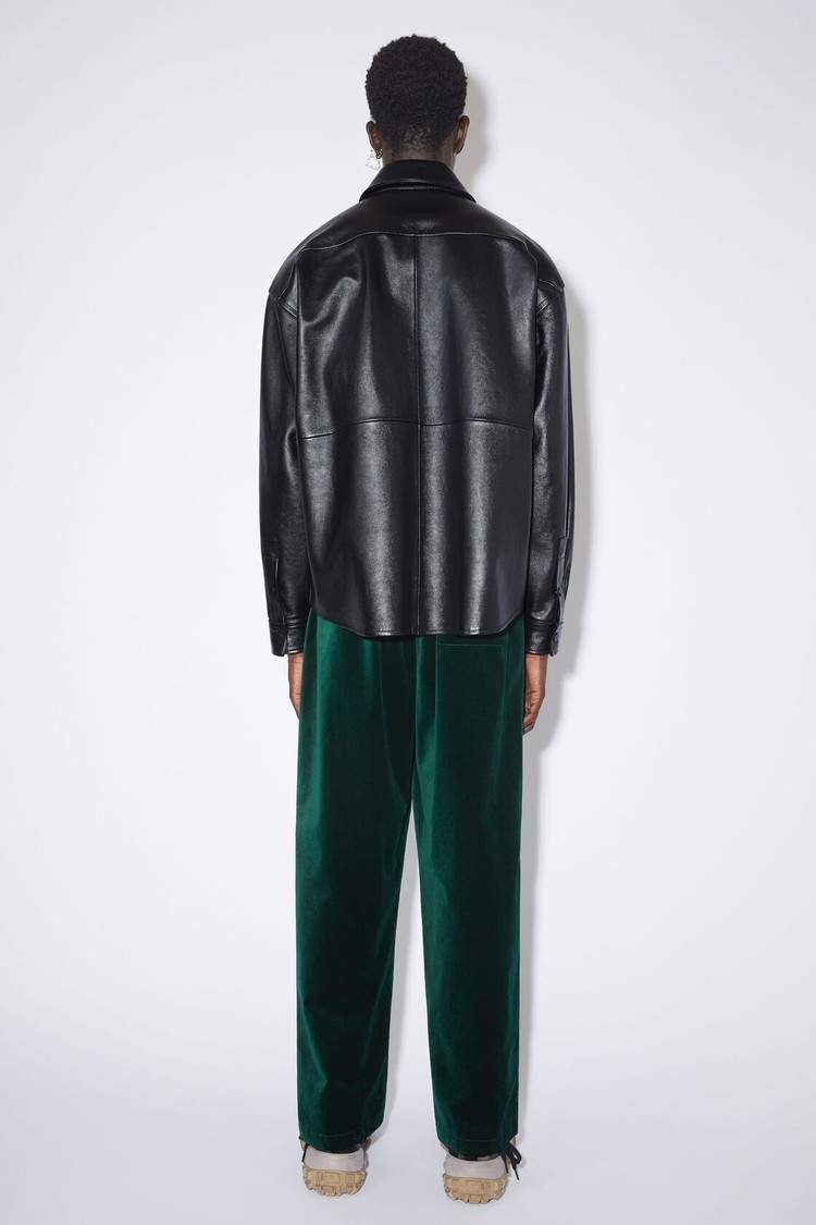 Black Acne Studios Leather Men's Jackets | QZBV-09815