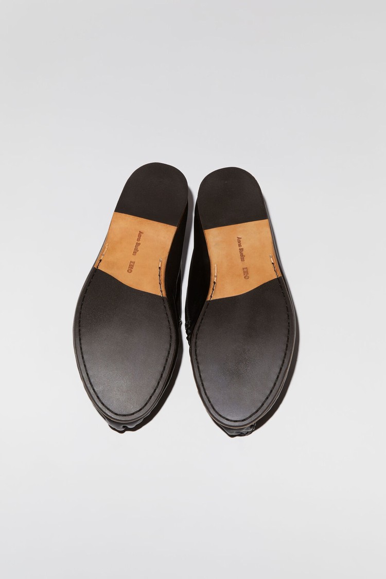 Black Acne Studios Leather Men's Slip On | JBNS-89257