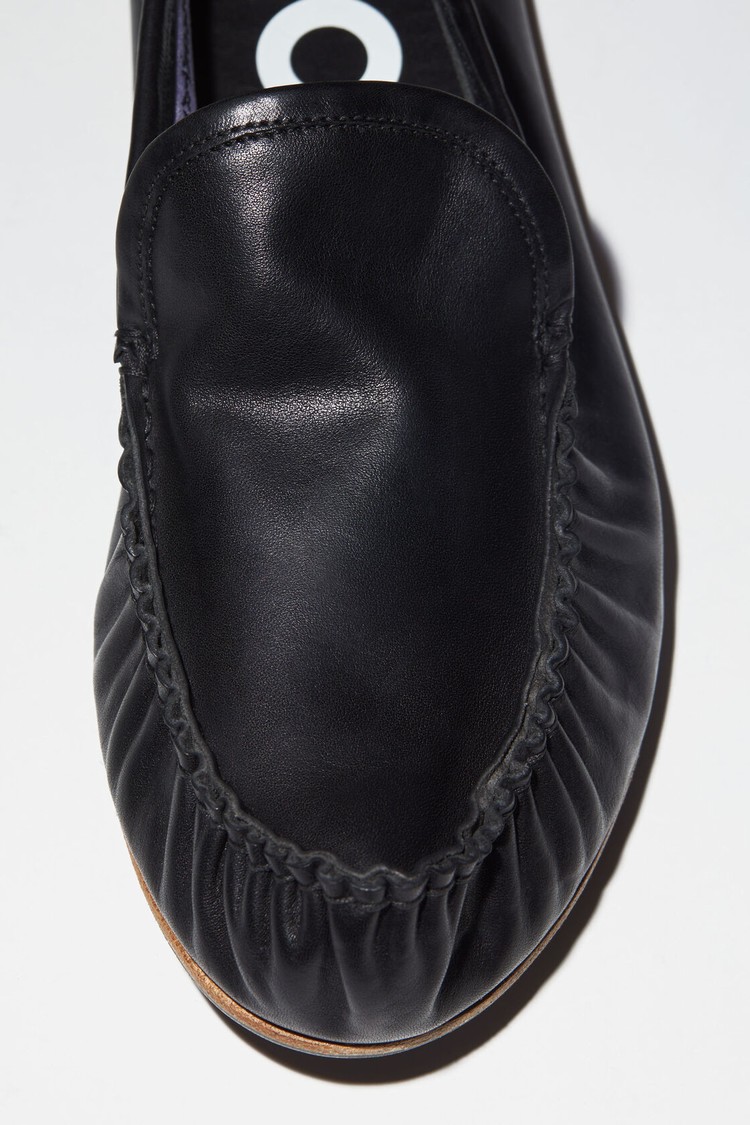 Black Acne Studios Leather Men's Slip On | JBNS-89257