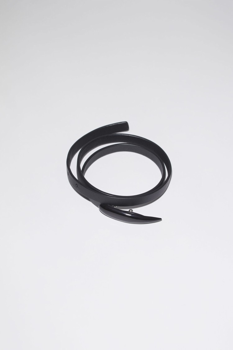 Black Acne Studios Leather Nail Bracelet Jewellery | NBRF-59381