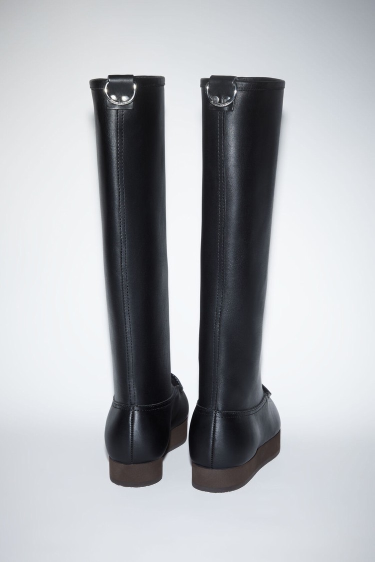 Black Acne Studios Leather Women's Boots | WXMY-07592