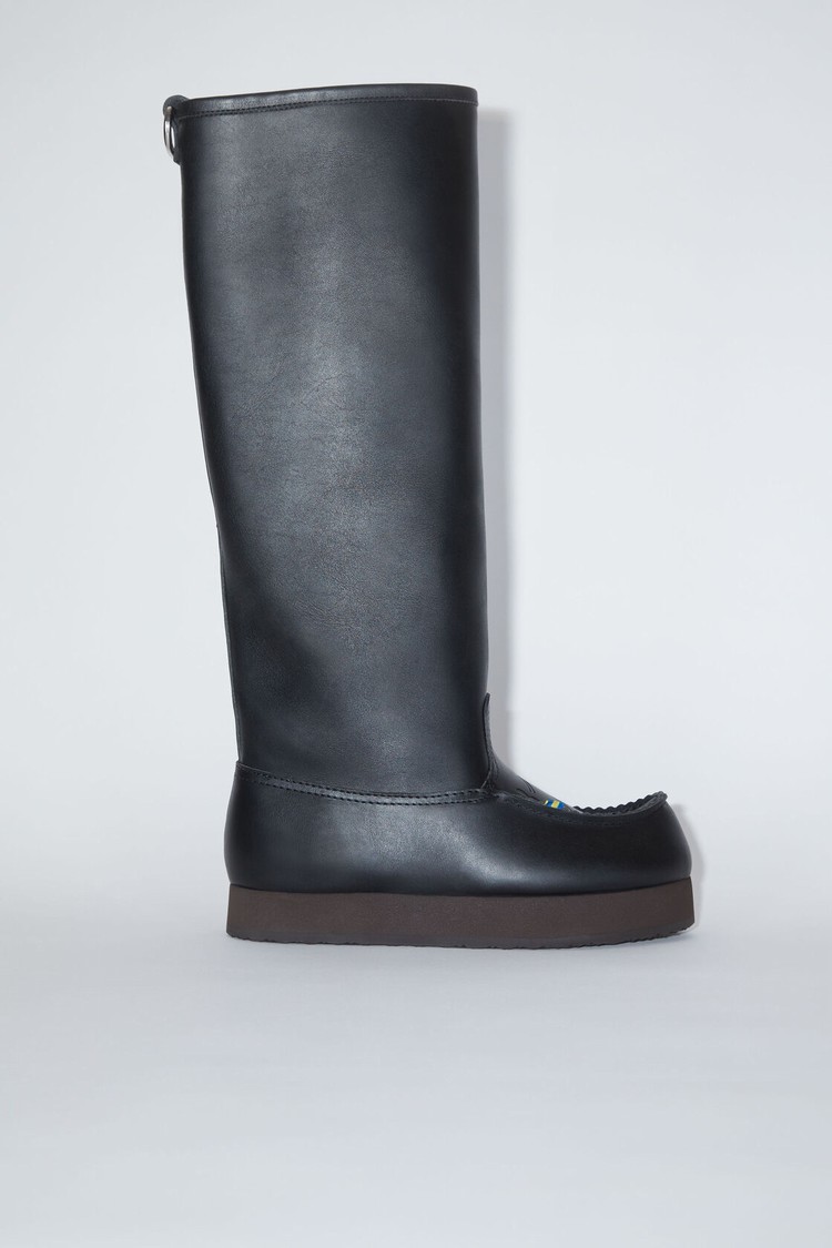 Black Acne Studios Leather Women\'s Boots | WXMY-07592