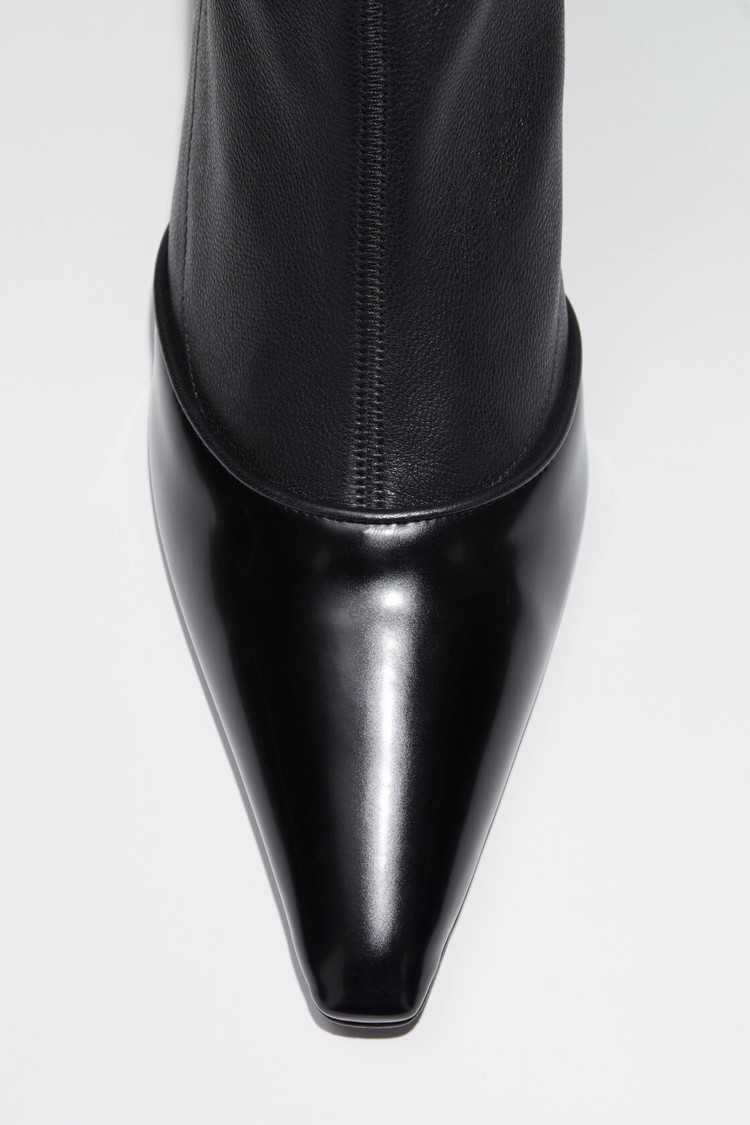 Black Acne Studios Leather Women's Heeled Boots | WZHN-83167