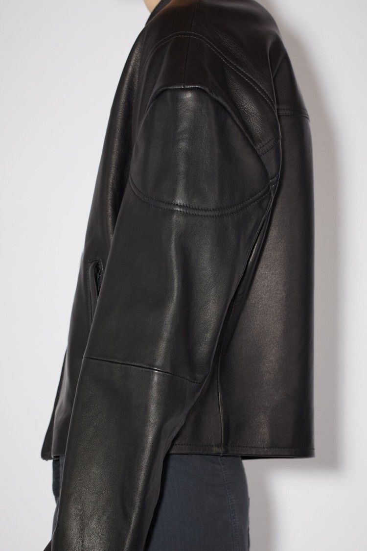 Black Acne Studios Leather Women's Jackets | GOYS-04389