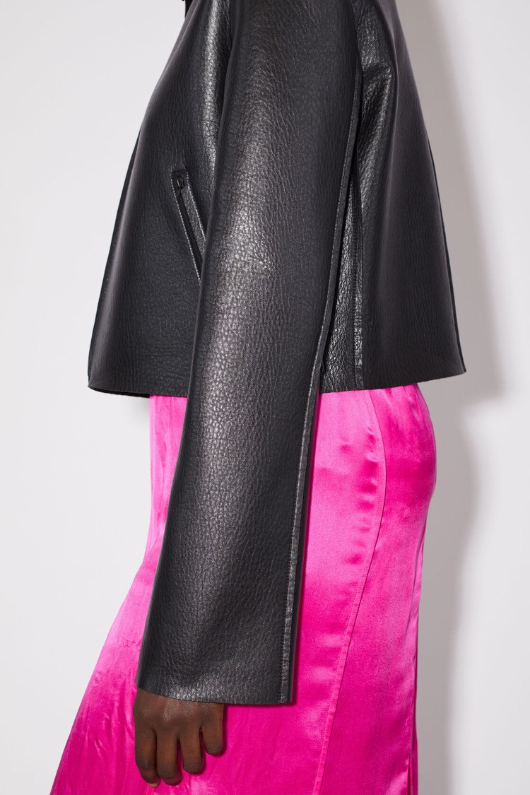 Black Acne Studios Leather Women's Jackets | GQFS-42086