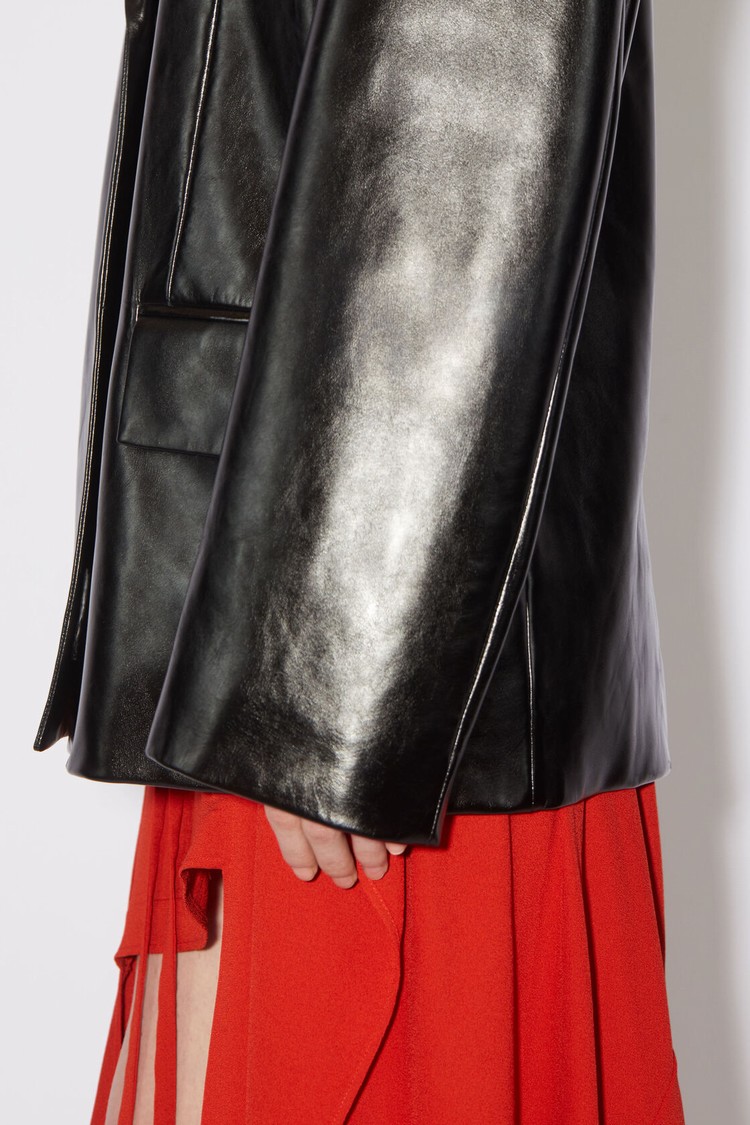 Black Acne Studios Leather Women's Jackets | XBNR-78643