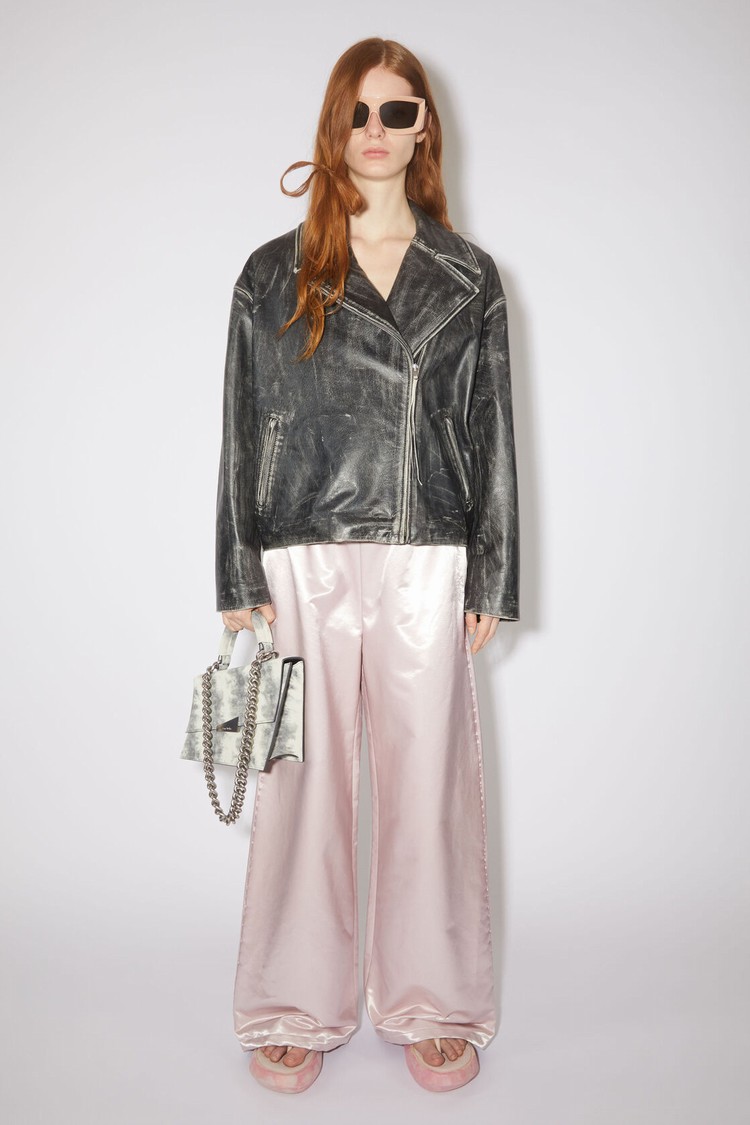 Black Acne Studios Leather Women\'s Jackets | ZKGB-20673