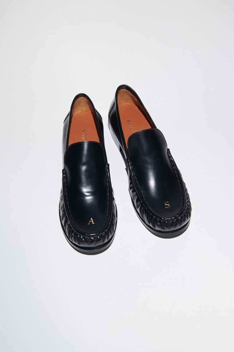 Black Acne Studios Leathers Women's Loafers | DYEP-51396