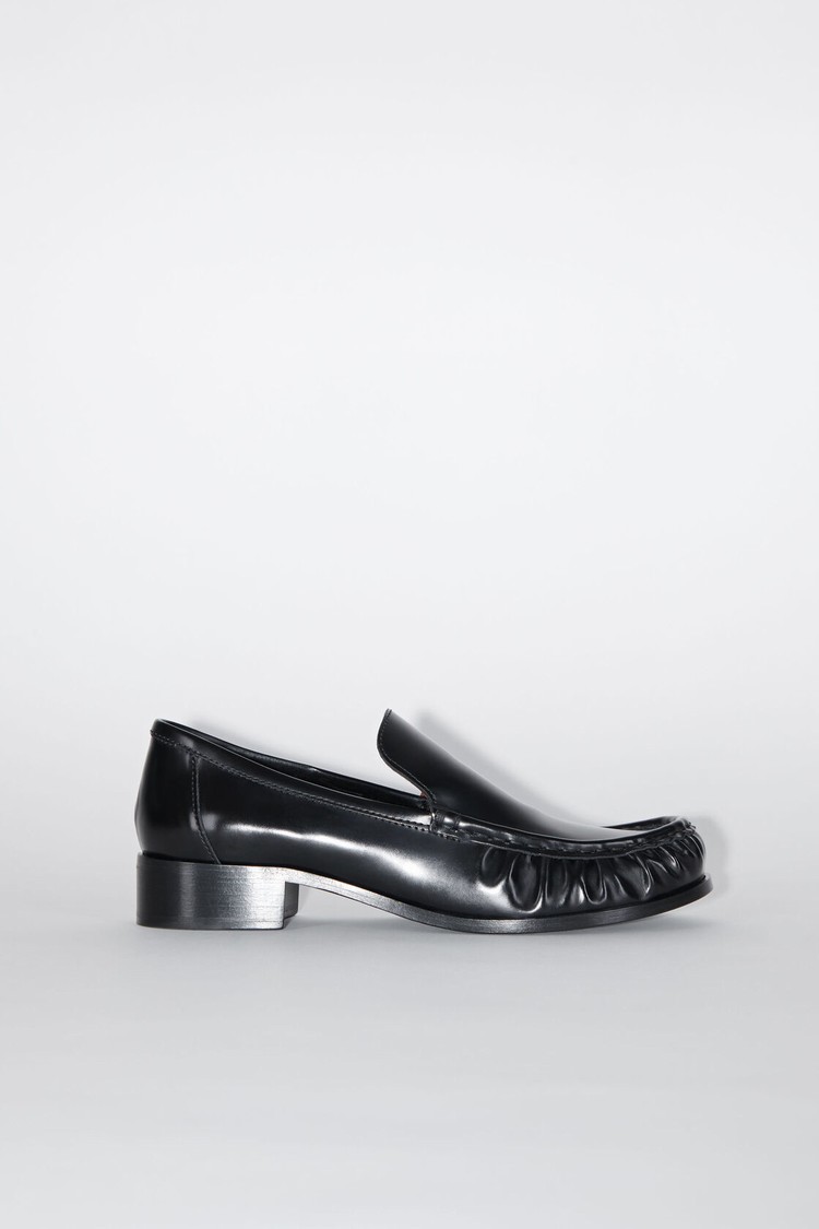 Black Acne Studios Leathers Women\'s Loafers | DYEP-51396