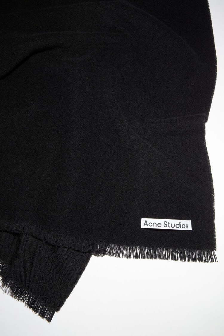 Black Acne Studios Light Wool - Oversized Scarf | LOZV-48632