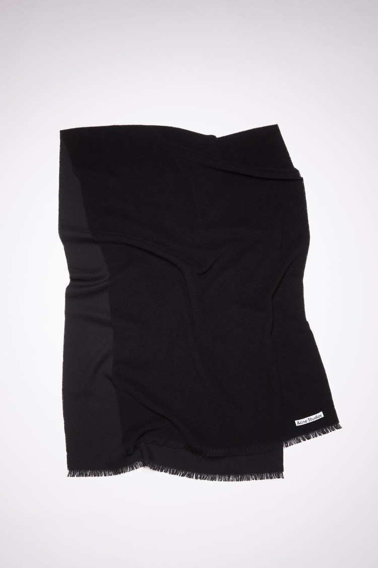 Black Acne Studios Light Wool - Oversized Scarf | LOZV-48632