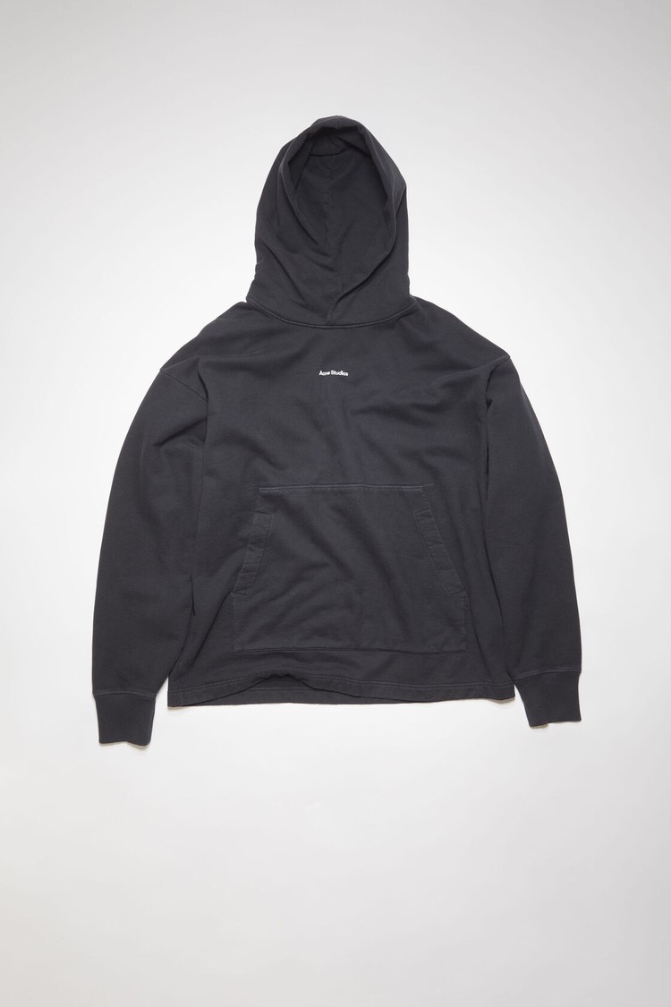 Black Acne Studios Logo Hooded Men's Hoodie | MCEJ-86509