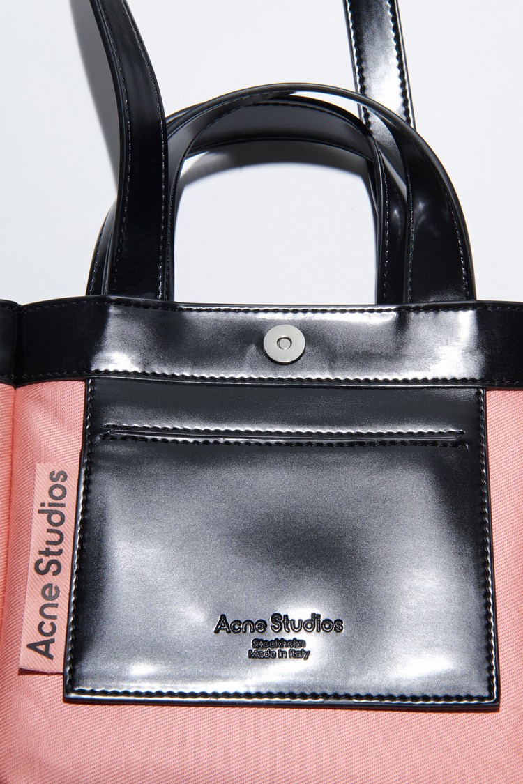 Black Acne Studios Logo Mini Shoulder Tote Bag | SFAI-85193