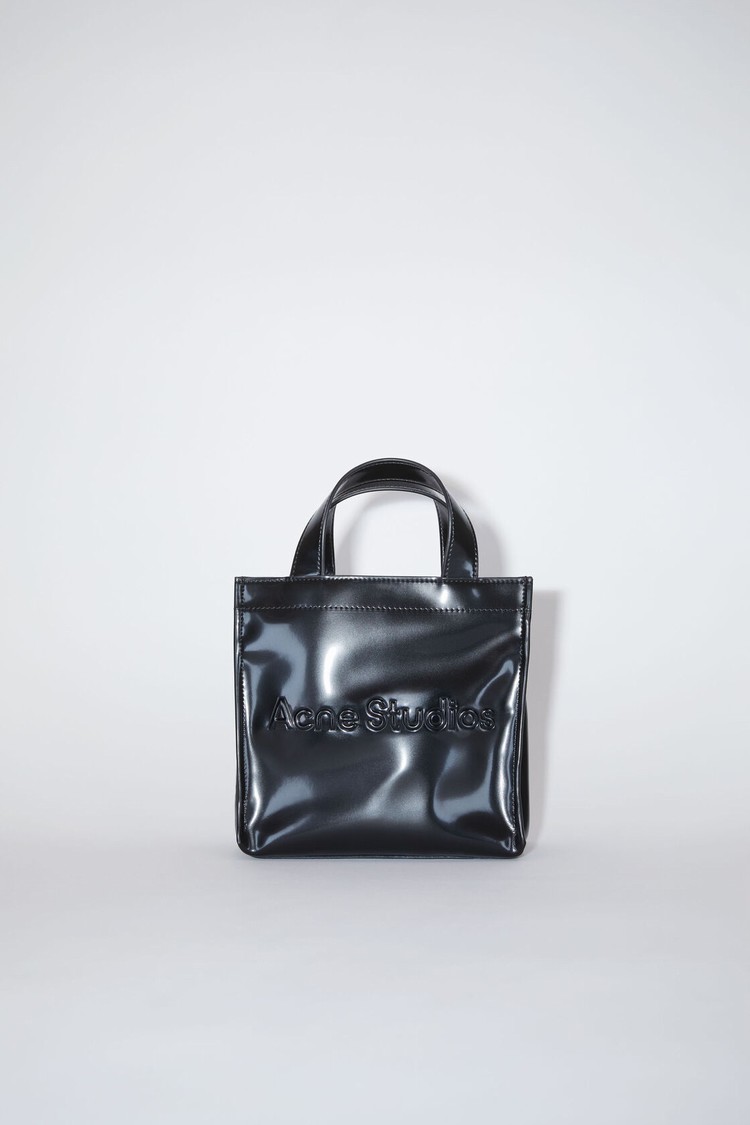 Black Acne Studios Logo Mini Shoulder Tote Bag | SFAI-85193