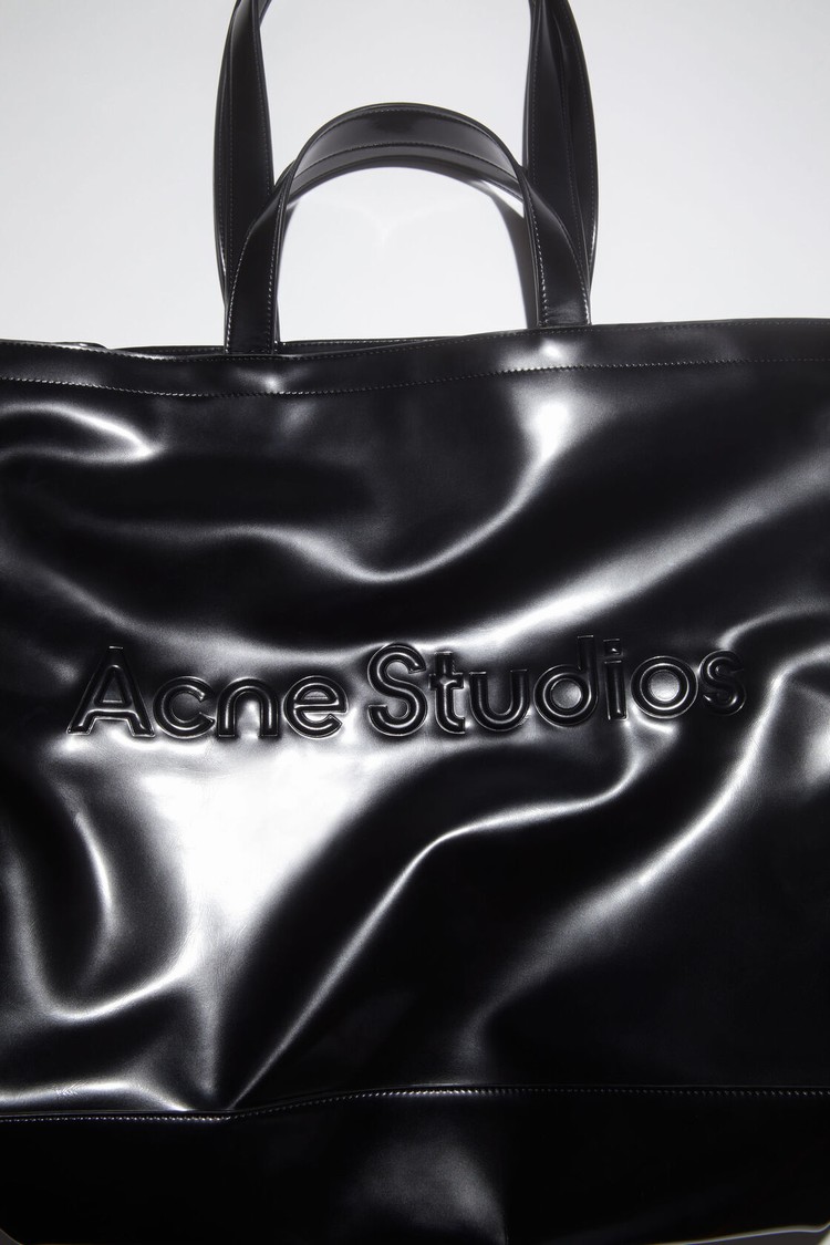 Black Acne Studios Logo Shoulder Tote Bag | SWLN-13475