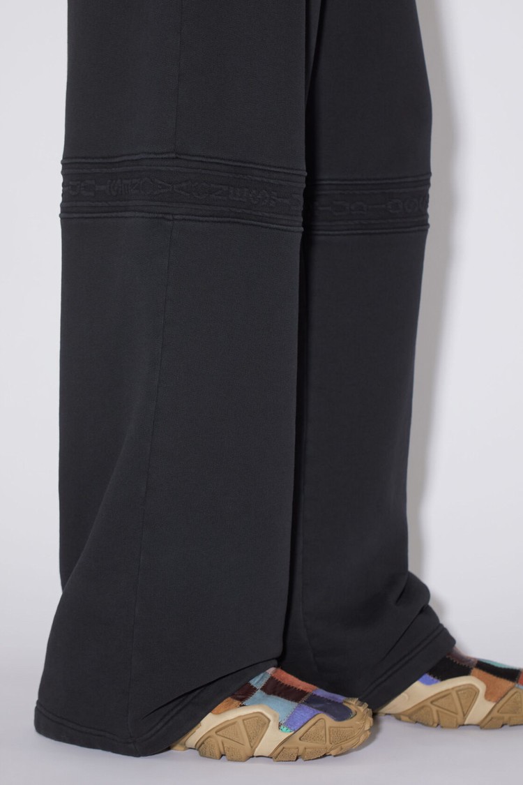 Black Acne Studios Logo Tape Men's Sweatpants | ZUPV-05671