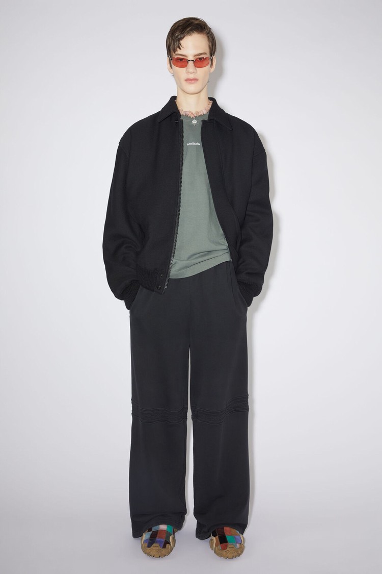 Black Acne Studios Logo Tape Men\'s Sweatpants | ZUPV-05671