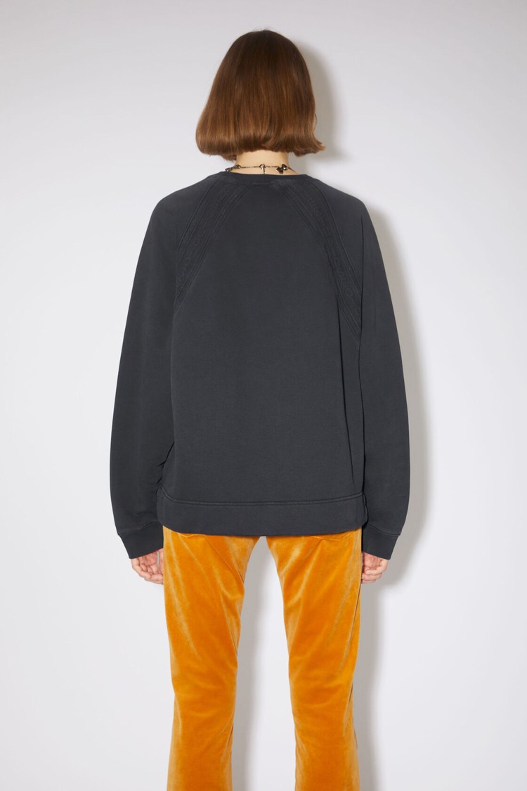 Black Acne Studios Logo Tape Women's Sweatshirts | GTRD-18503