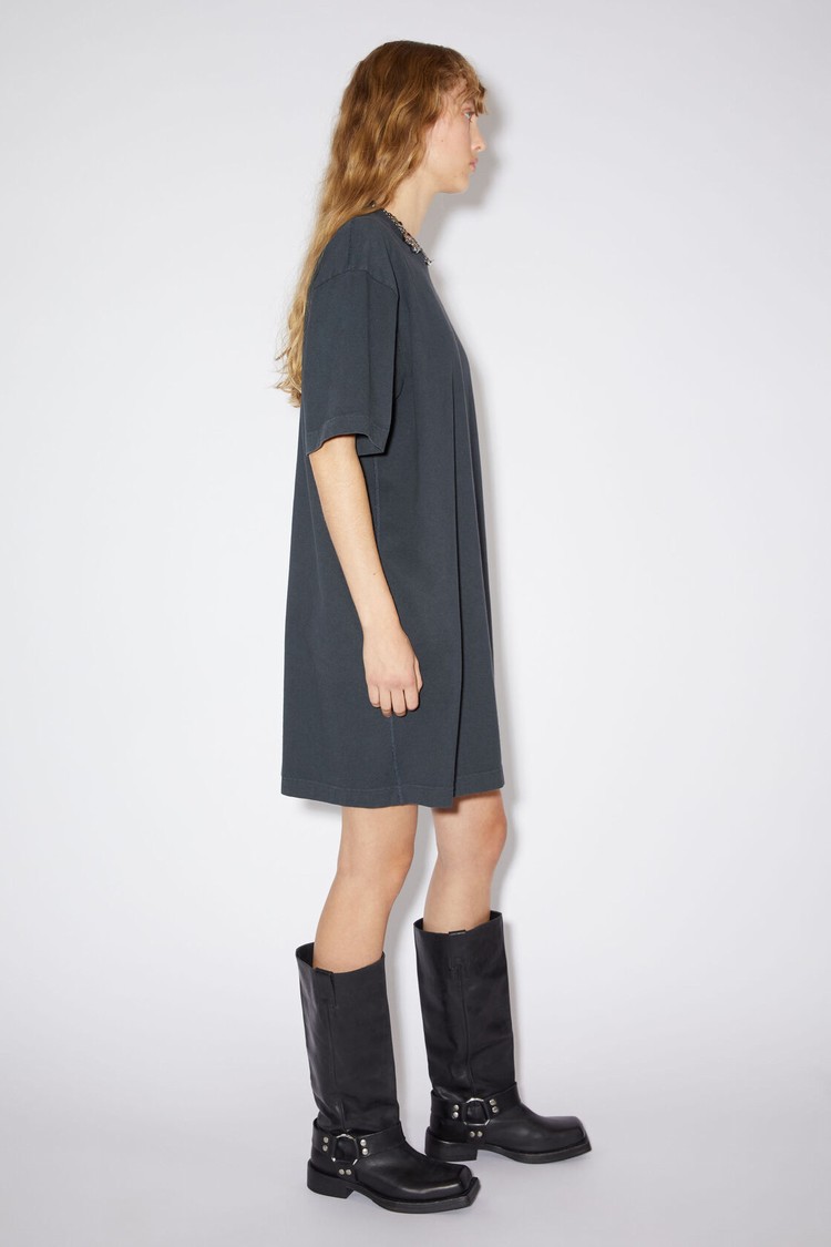 Black Acne Studios Logo Women's Dress | XWFP-89317