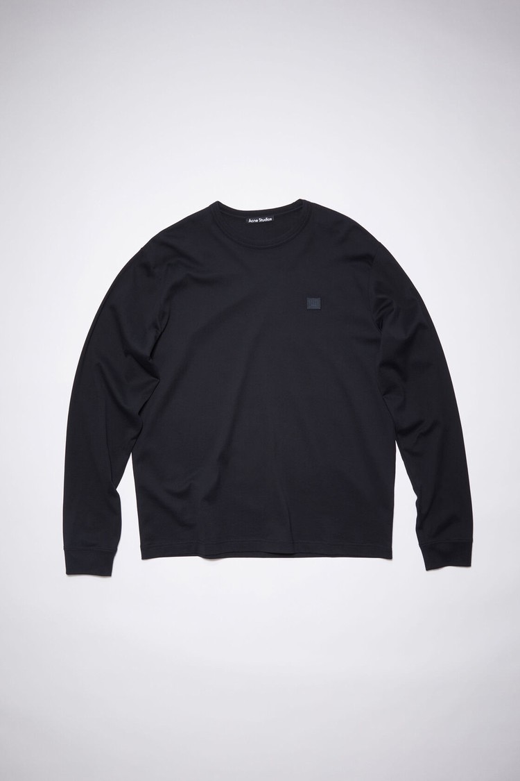 Black Acne Studios Long Sleeve Men's T Shirts | NBZO-78963