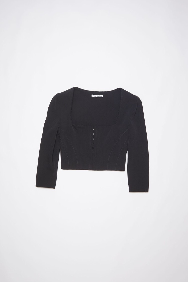 Black Acne Studios Long Sleeve Top Women's Blouse | ILRN-37642