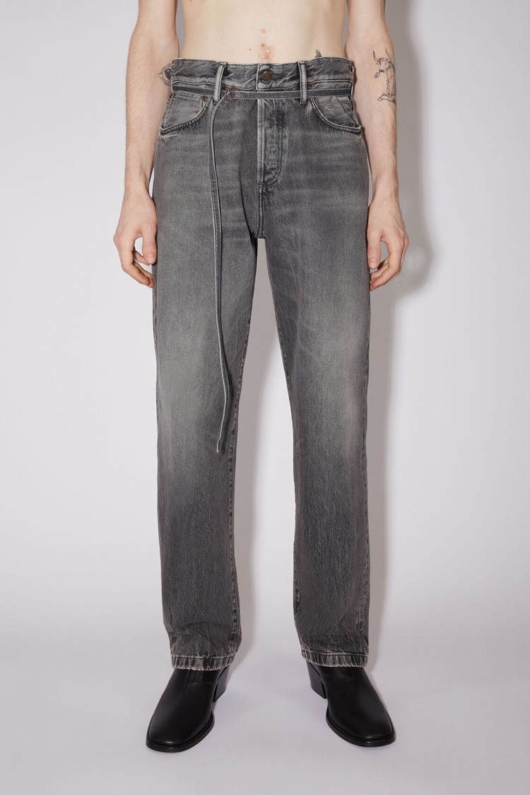 Black Acne Studios Loose Fit - 1991 Toj Men\'s Jeans | MSBL-01784